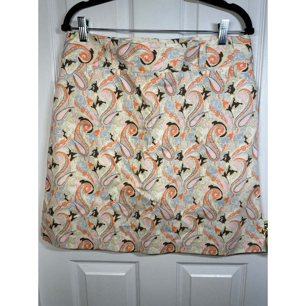 Bobby Jones‎ Paisley Print Skort Skirt A-Line Career Casual Golf Size 10